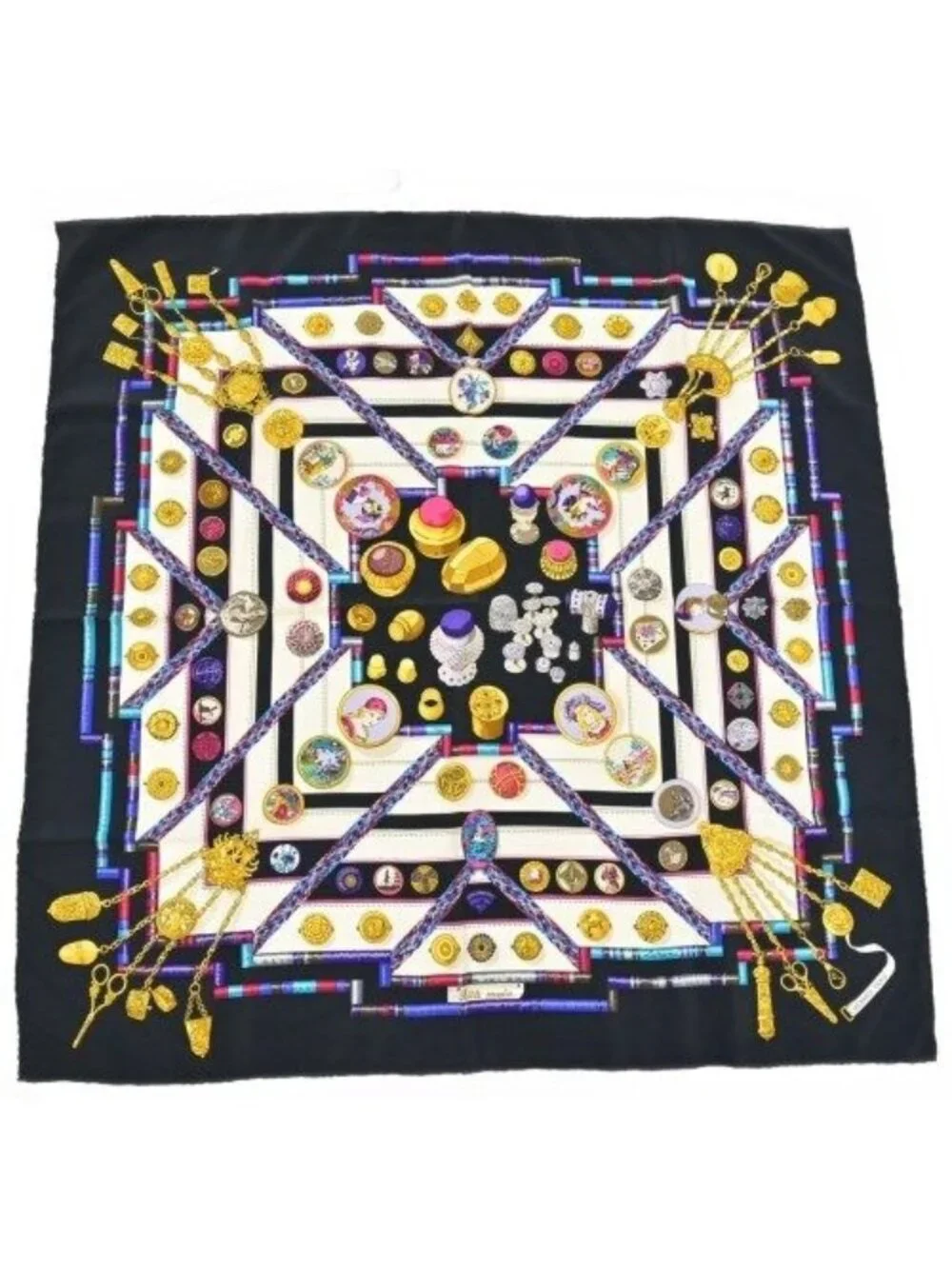 Hermes Bandana Scarf Black